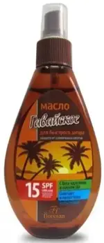 Floresan Масло для быстрого загара Гавайское, спрей, 160 мл, 1 шт, SPF15, с маслом Ши и бета-каротина, Ф-253 фото