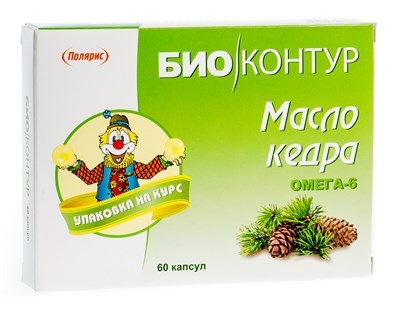Биоконтур Масло кедровое, 330 мг, капсулы, 60 шт. фото