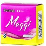Meggi Normal Тампоны гигиенические, тампоны женские гигиенические, 8 шт, 2 капли фото
