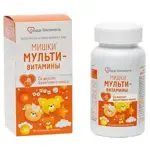 Сердце Континента Мишки Мультивитамины, пастилки жевательные, 60 шт, фруктовый микс фото