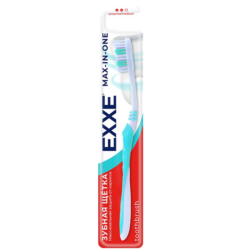 EXXE Max In One Зубная щетка, щетка зубная, 1 шт, средняя фото