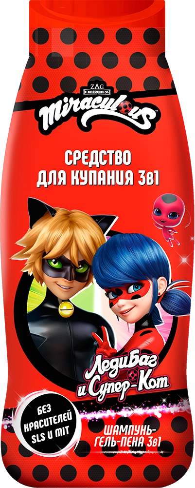 Miraculous средство для купания детское 3в1 Леди Баг и Супер-Кот, 400 мл, 1 шт. фото