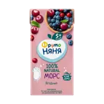 Фрутоняня морс из ягод, 200 мл, 1 шт, клюква + черника + вишня фото