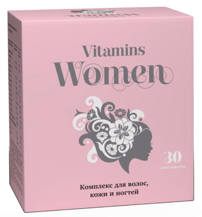 Vitamins Women Комплекс для кожи волос и ногтей, порошок для приготовления раствора для приема внутрь, 5 г, 30 шт. фото