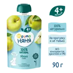 Фрутоняня детское пюре, пюре, 90 г, 1 шт, яблоко, без сахара фото 3