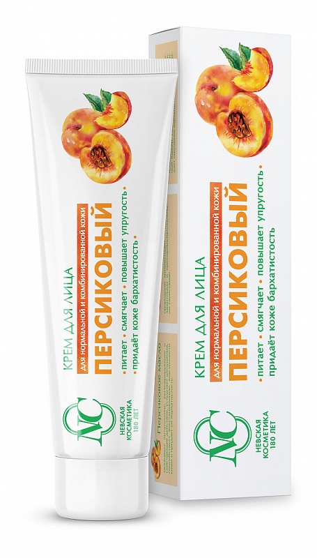Невская Косметика Персиковый, крем для лица, 40 мл, 1 шт, для нормальной и комбинированной кожи фото