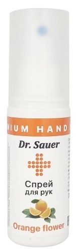 Dr Sauer Спрей для рук антибактериальный, 70 %, спрей для местного применения, 50 мл, 1 шт, Оrange Flower фото
