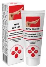 Комплексный уход для снятия усталости, крем для ног, 75 мл, 1 шт, с диосмином, геспередином, экстрактами арники и лещины фото