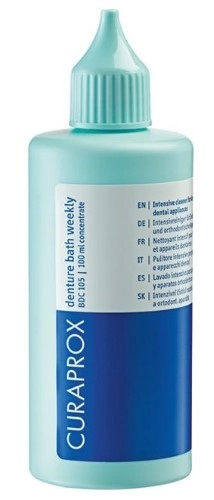 Curaprox Weekly Жидкость для еженедельного ухода за зубными протезами, жидкость, 100 мл, 1 шт. фото