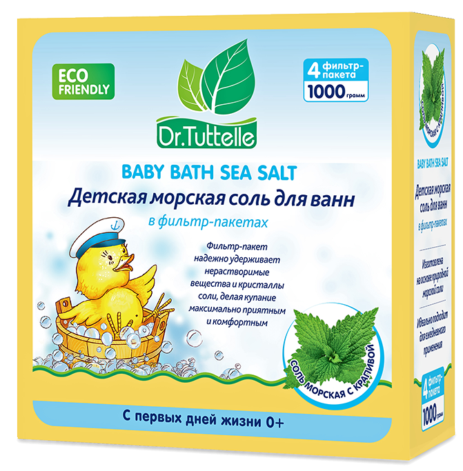 Dr. Tuttelle, соль для ванн, 1000 г, 1 шт, крапива фото