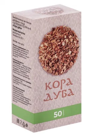 Целебная поляна Дуба кора, сырье растительное, 50 г, 1 шт. фото