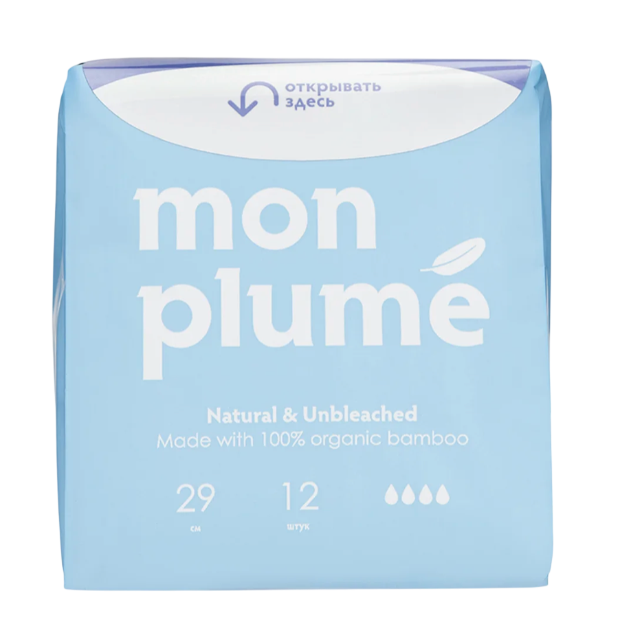 Mon Plume бамбуковые гигиенические ночные прокладки, прокладки гигиенические, 12 шт, с крылышками фото