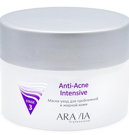 Aravia Professional Anti-Acne Intensive Маска-уход для лица, маска для лица, 150 мл, 1 шт, для жирной и проблемной кожи фото