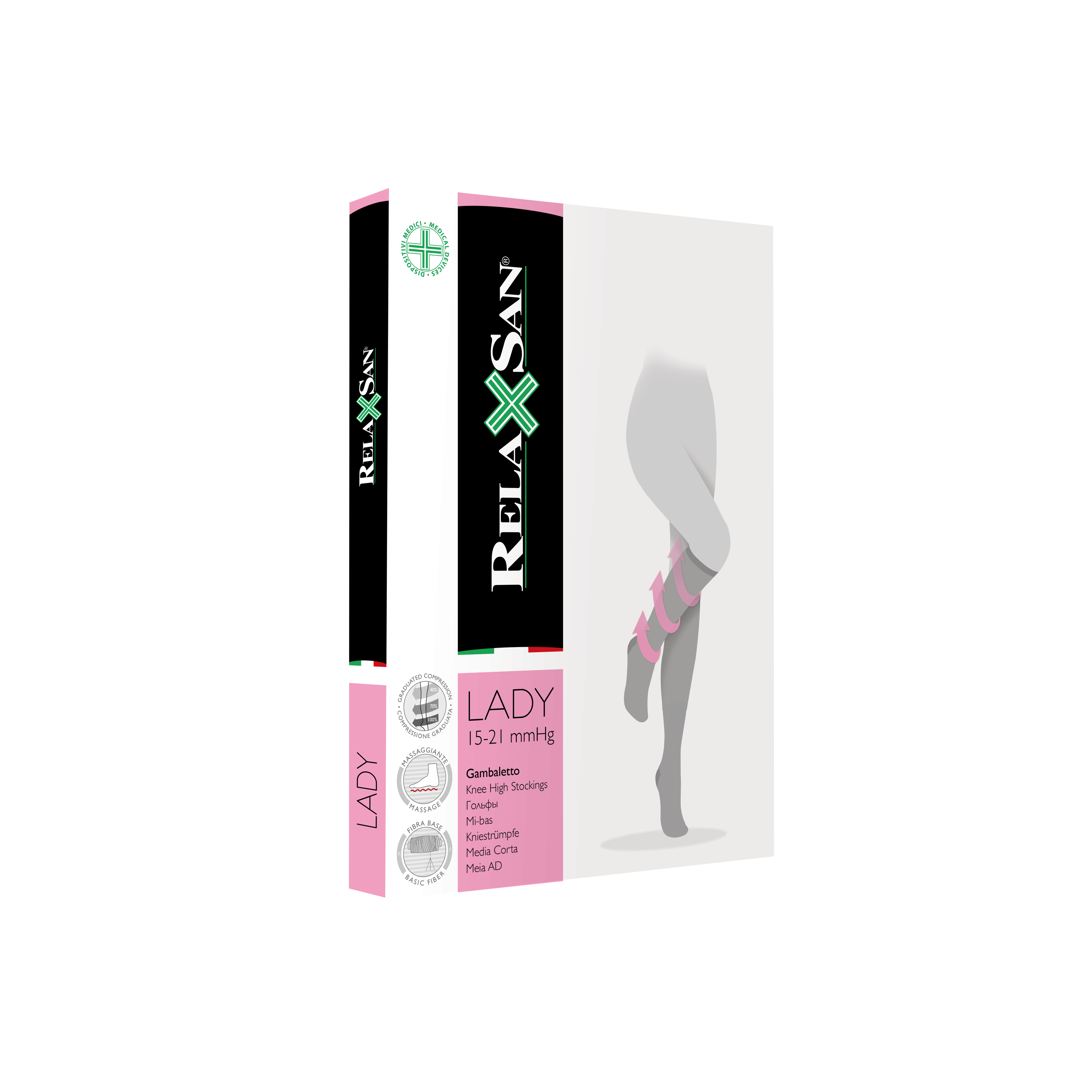 Relaxsan Lady Gambaletto 70 den Гольфы компрессионные 1 класс компрессии, р. 3, пара, 1 шт, телесного цвета, арт. 950А (15-21 mmHg) фото