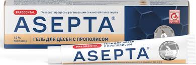 Асепта гель для десен с прополисом, гель для десен, 10 г, 1 шт. фото