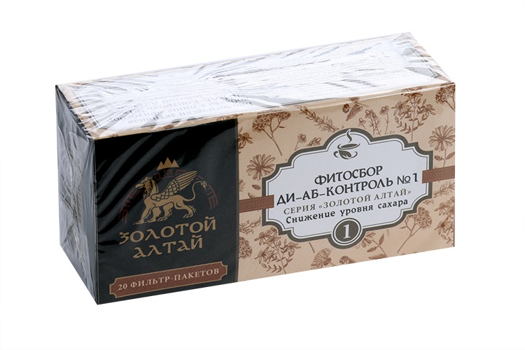 Золотой Алтай Ди-Аб-контроль Фитосбор №1 снижение уровня сахара, фиточай, 1.5 г, 20 шт. фото