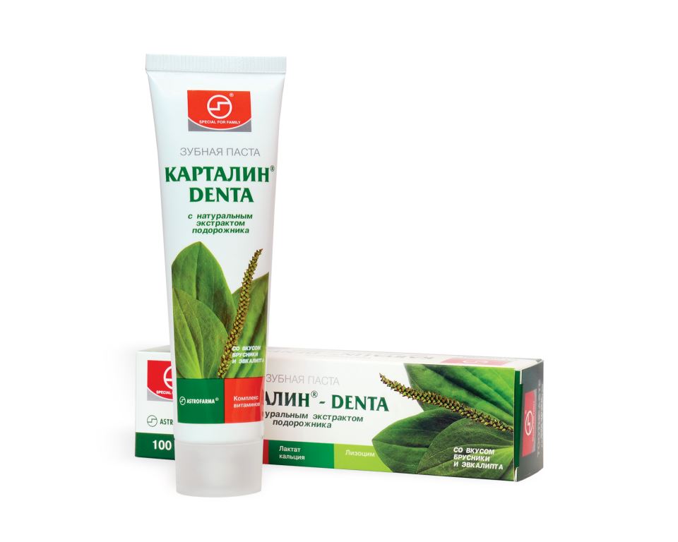 Карталин-Denta Зубная паста с экстрактом подорожника, паста зубная, 100 мл, 1 шт. фото