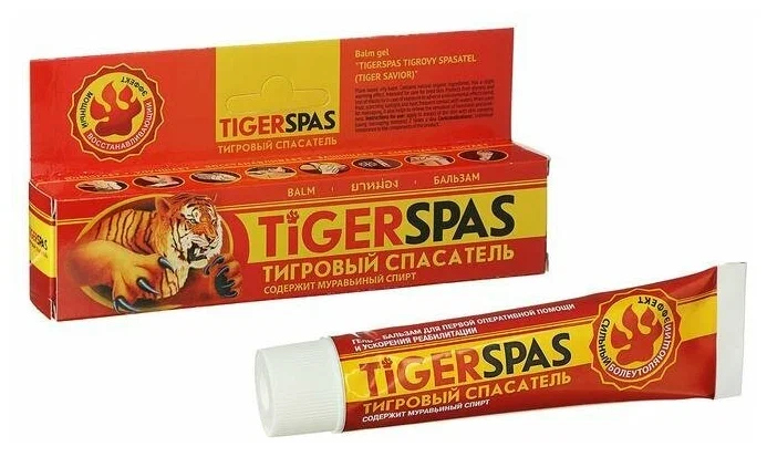 Спецмазь Tigerspas тигровый спасатель, крем-бальзам для тела, 44 мл, 1 шт. фото