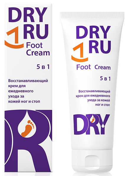 Dry Ru Foot Cream 5в1, крем для ног, 75 мл, 1 шт. фото