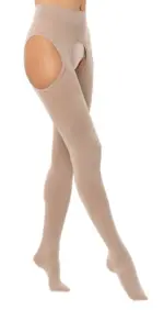 Интекс Универсал Чулки антиэмболические на поясе, 1 класс компрессии (18-21 mmHg), универсальный, пара, 1 шт, бежевого цвета фото