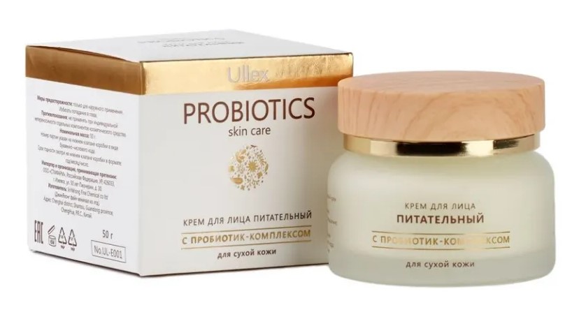 Ullex Probiotics Питательный крем для лица, крем, 50 г, 1 шт, для сухой кожи фото