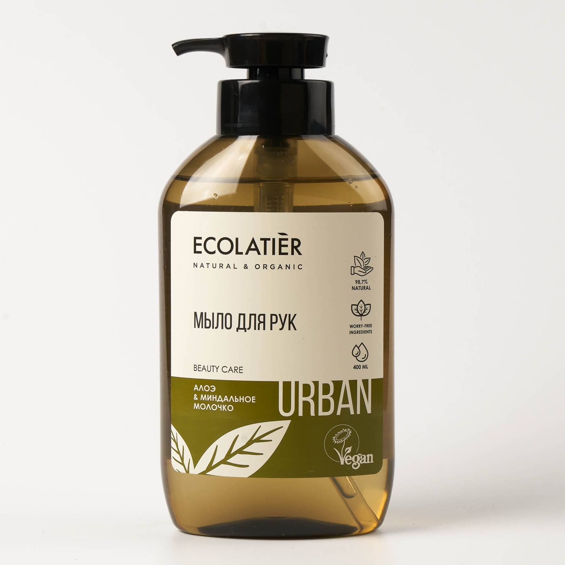 Ecolatier Urban Мыло жидкое для рук, мыло жидкое, 400 мл, 1 шт, алоэ и миндаль фото