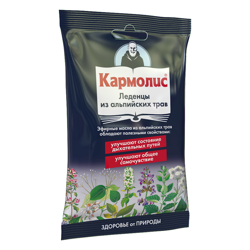 Кармолис Леденцы, леденцы, 75 г, 1 шт, альпийские травы фото