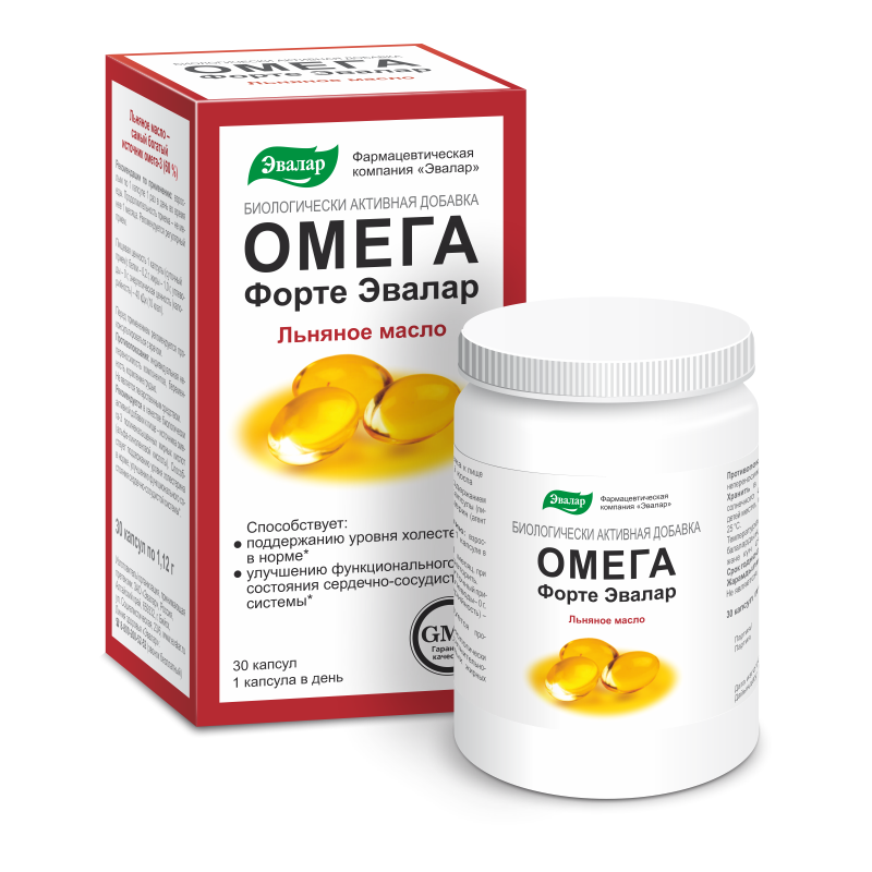 Эвалар Омега форте, капсулы, 30 шт. фото