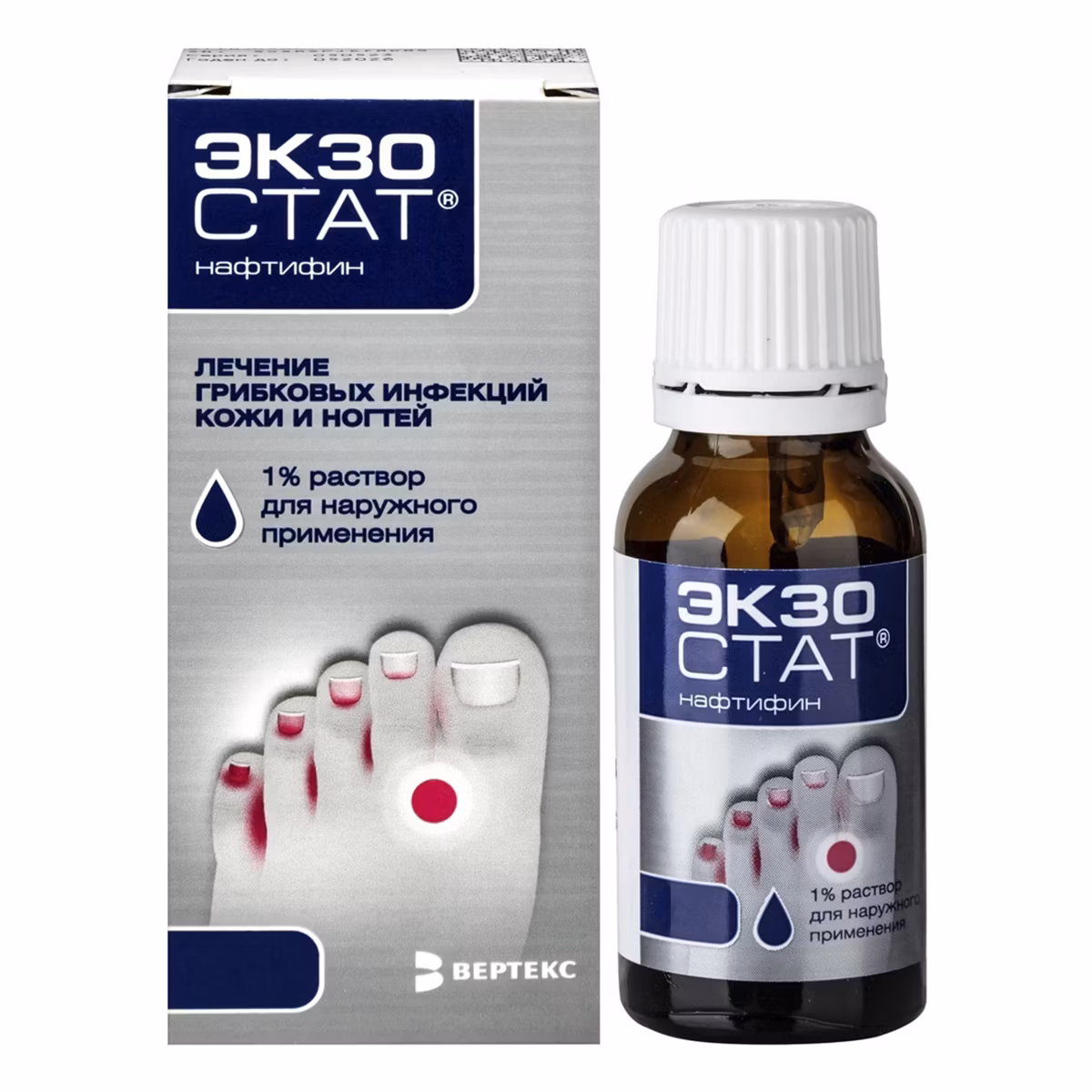 Экзостат, 1%, раствор для наружного применения, 12 мл, 1 шт. фото