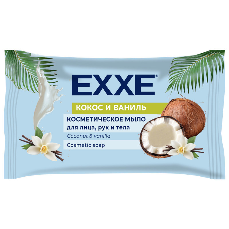 EXXE Мыло твердое, мыло, 75 г, 1 шт, кокос + ваниль фото