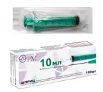 Шприц 3-х компонентный, 10 мл, шприц в комплекте с иглой, 100 шт, 21G фото