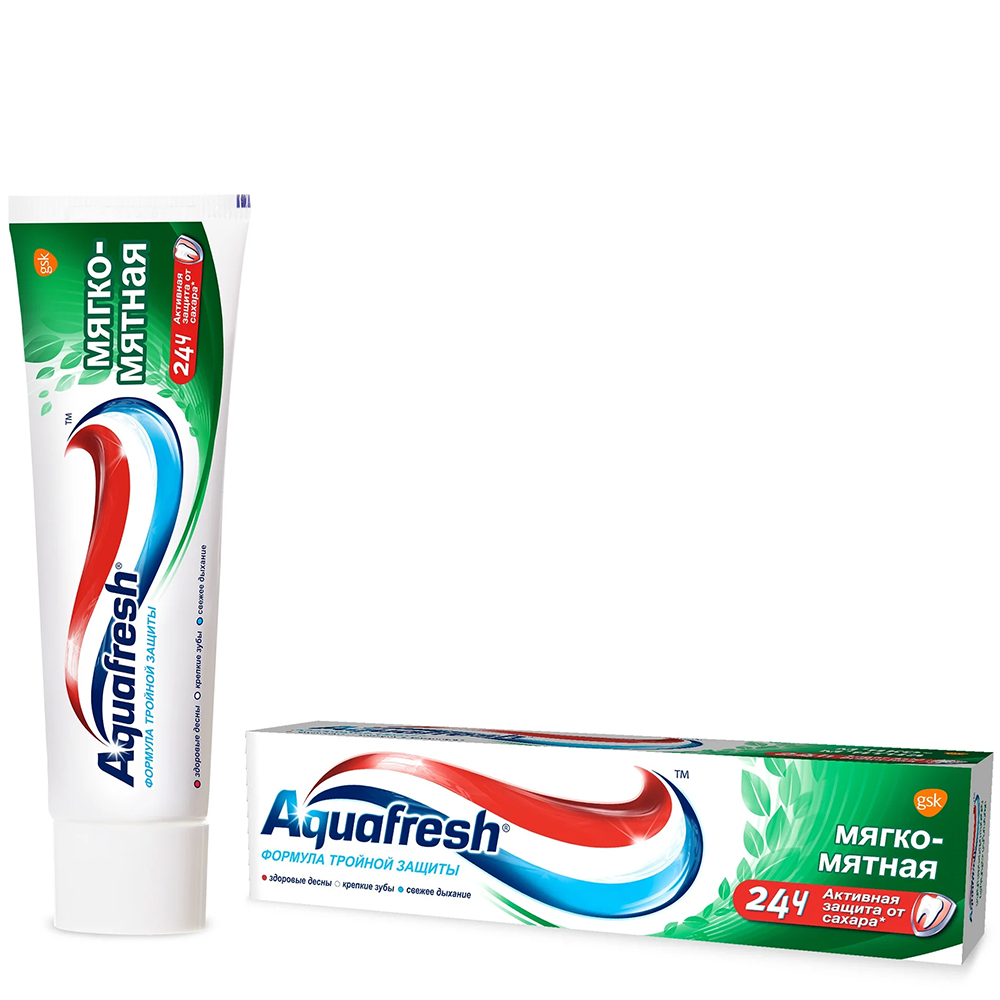 Aquafresh 3+ Мягко-мятная Зубная паста, паста зубная, 50 мл, 1 шт. фото
