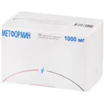 Метформин, 1000 мг, таблетки, покрытые пленочной оболочкой, 60 шт. фото