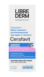 Librederm Cerafavit крем-эмолент успокаивающий с коллоидной овсянкой, церамидами и пребиотиком, крем, 75 мл, 1 шт. фото