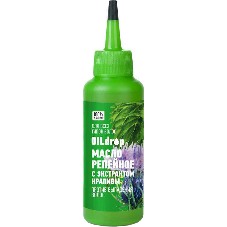 OILdrop Репейное масло, масло для волос и тела, 100 мл, 1 шт, с экстрактом крапивы фото