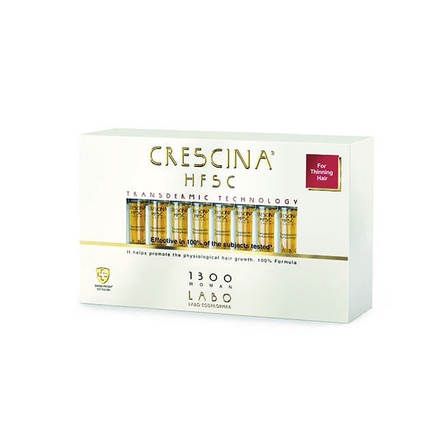 Crescina 1300 HFSC Transdermic Лосьон для роста волос, лосьон для стимуляции роста волос, 20 шт, для женщин фото