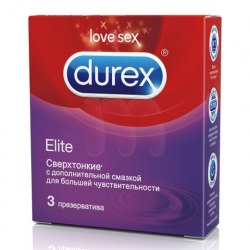 Durex Elite, презервативы, 3 шт, гладкие, сверхтонкие фото