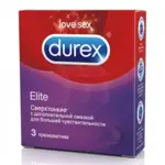 Durex Elite, презервативы, 3 шт, гладкие, сверхтонкие фото