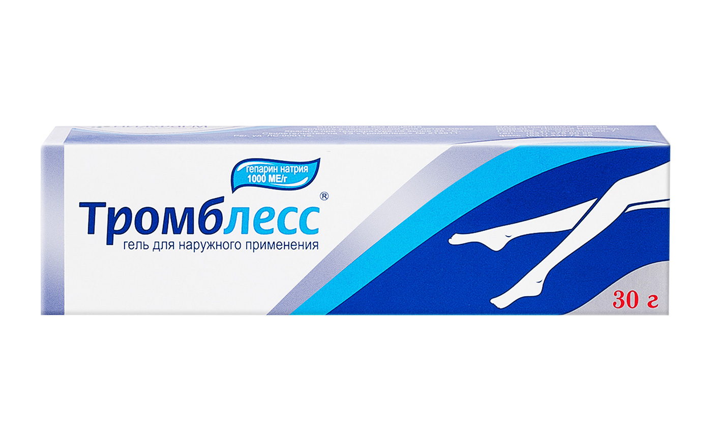 Тромблесс, 1000 ЕД/г, гель для наружного применения, 30 г, 1 шт. фото