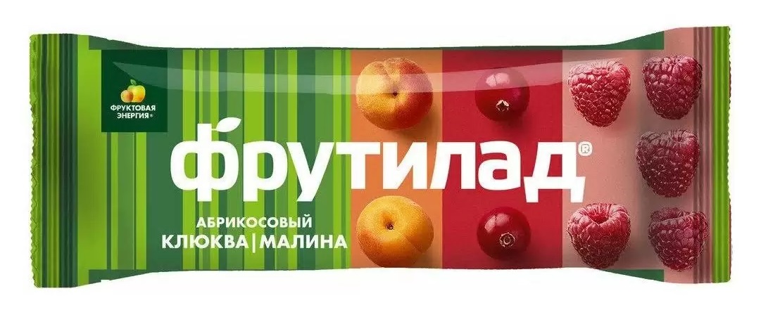 Фрутилад, батончик, 30 г, 1 шт, клюква + малина фото