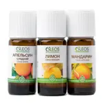 Oleos Набор масел эфирных Апельсин сладкий + Лимон + Мандарин, масло эфирное, 10 мл, 3 шт. фото 3