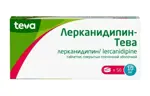 Лерканидипин-Тева, 10 мг, таблетки, покрытые пленочной оболочкой, 56 шт. фото