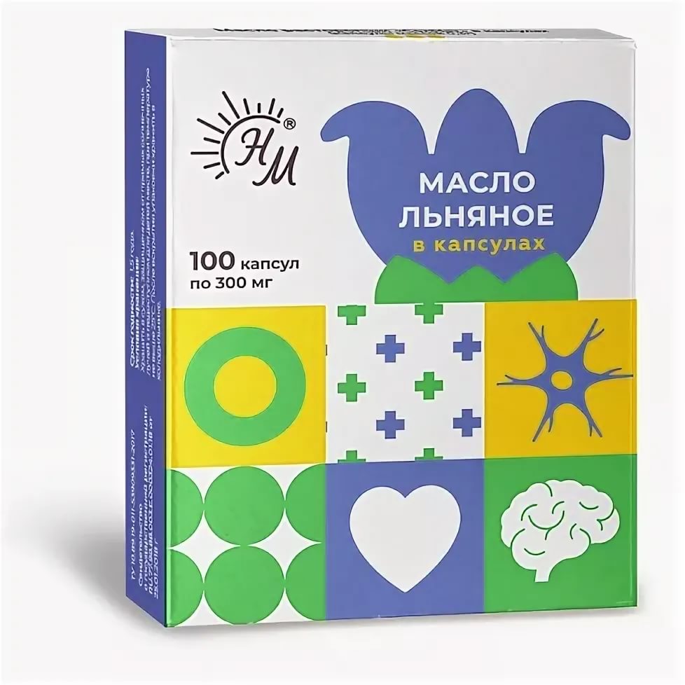 СолНат Льняное масло, 300 мг, капсулы, 100 шт. фото