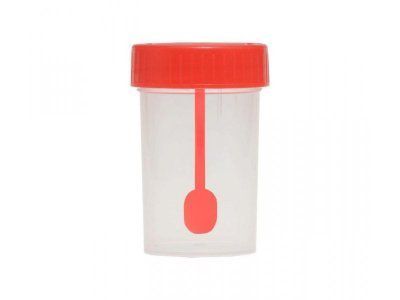 Контейнер для биоматериалов, 30 мл, 1 шт, стерильный с лопаткой фото