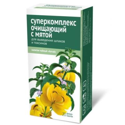 Алтай Фиточай Суперкомплекс очищающий с мятой для выведения шлаков и токсинов, фиточай, 2 г, 20 шт. фото