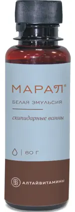 Марал скипидарные ванны концентрат, эмульсия для ванн, 80 г, 1 шт, белая фото 2