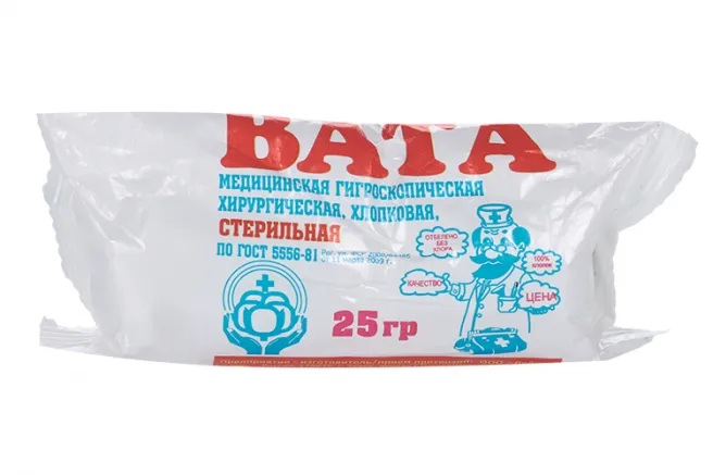 Leiko Вата медицинская хирургическая стерильная, 25 г, 1 шт. фото