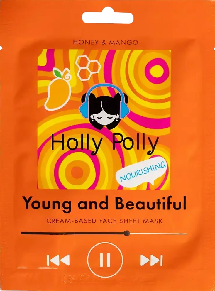 Holly Polly Маска тканевая для лица на кремовой основе, маска, 22 г, 1 шт, с медом и манго фото