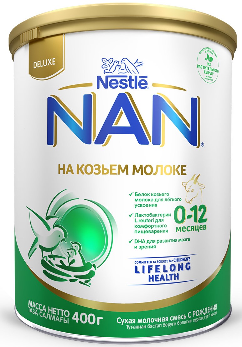 NAN Goat Milk Смесь сухая на основе козьего молока, смесь молочная сухая, 400 г, 1 шт, для детей с рождения фото