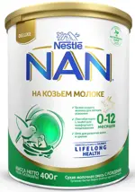 NAN Goat Milk Смесь сухая на основе козьего молока, смесь молочная сухая, 400 г, 1 шт, для детей с рождения фото